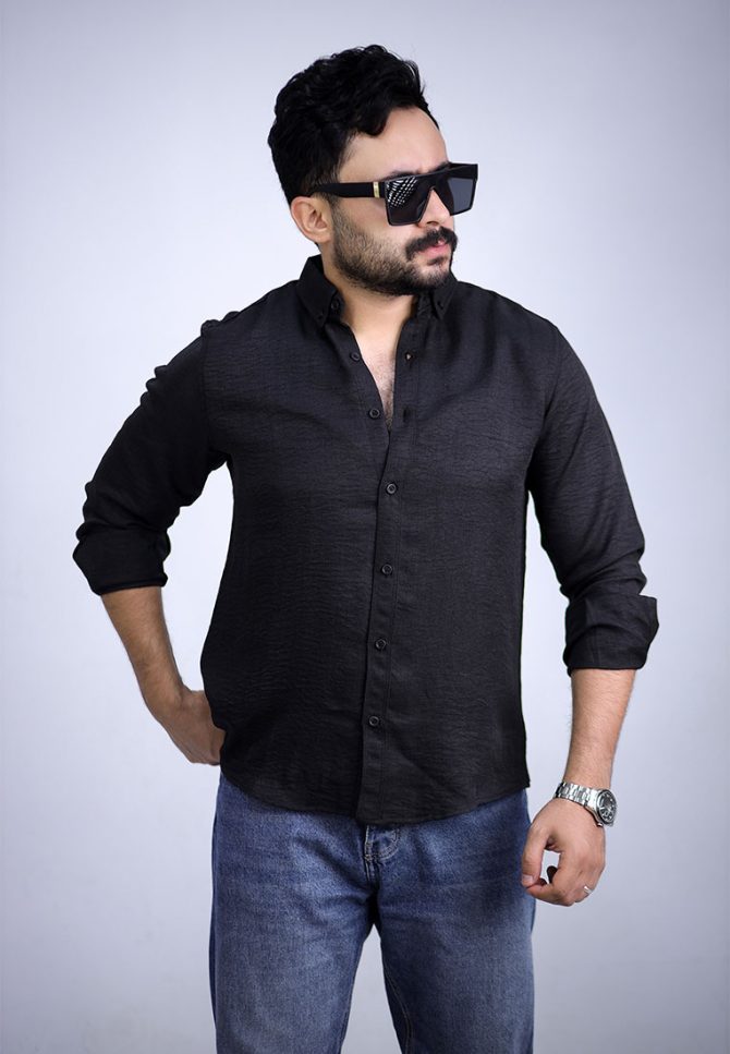 Linen shirt – Black - Image 5