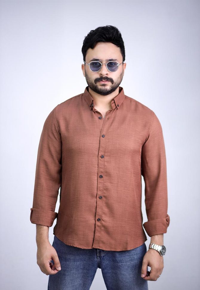 Linen shirt – Rust Brown - Image 6