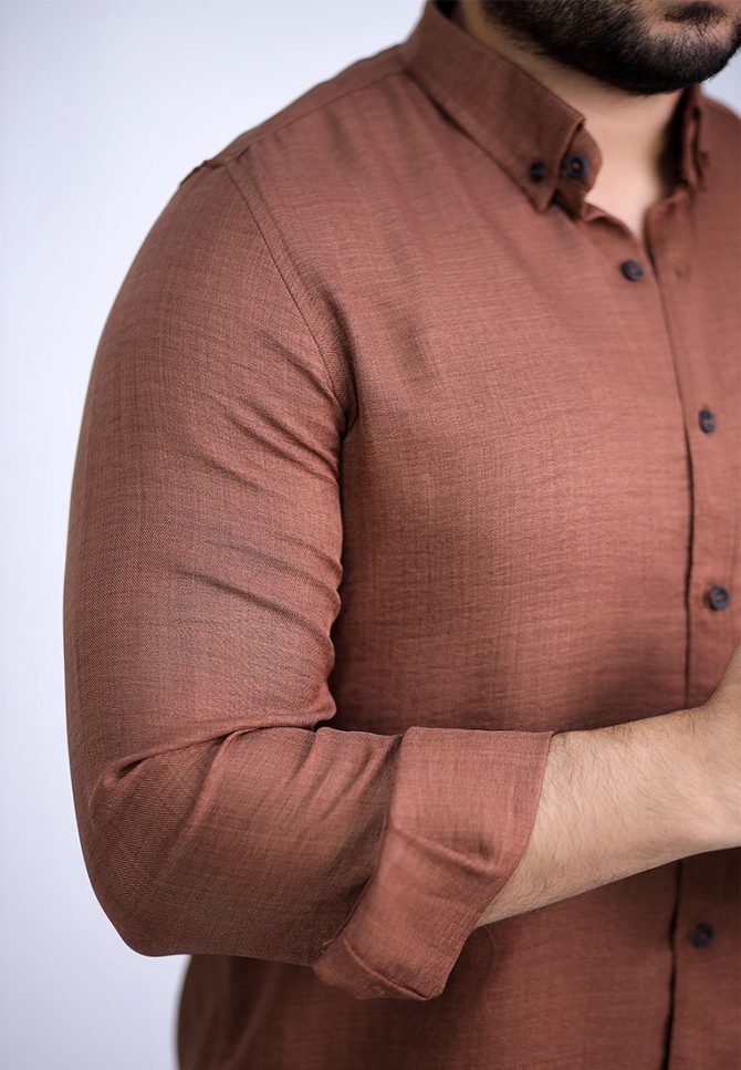 Linen shirt – Rust Brown - Image 5