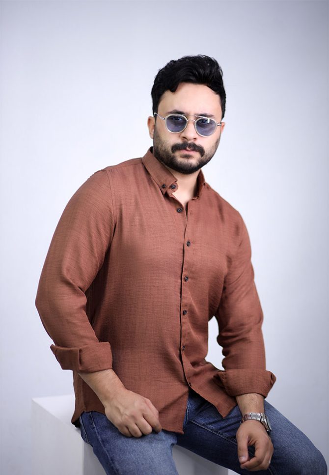 Linen shirt – Rust Brown - Image 3