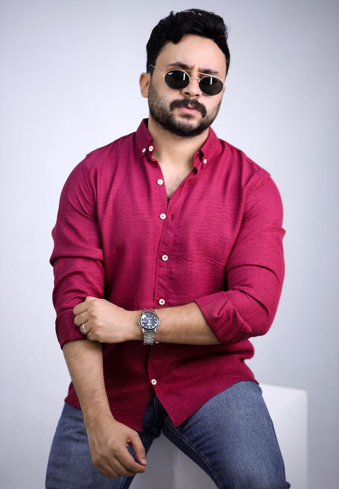 Linen shirt – Crimson burgundy - Image 6